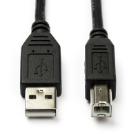 USB-A till USB-B kabel (USB 2.0) | 1m svart CCGL60100BK10 N010204000