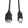 USB-A till USB-B skrivarkabel 2m | USB 2.0 | 123ink | svart