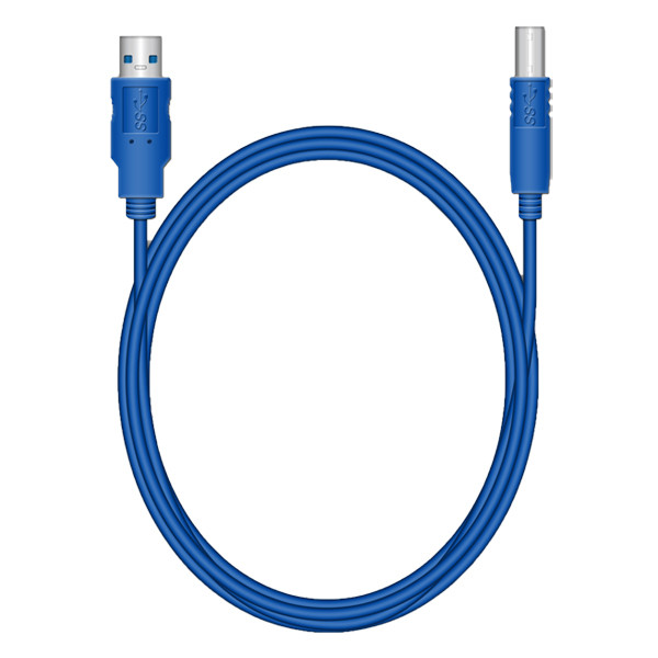 USB-B skrivarkabel (USB 3.0) | 1.8m | blå $$ MRCS144 361027 - 1