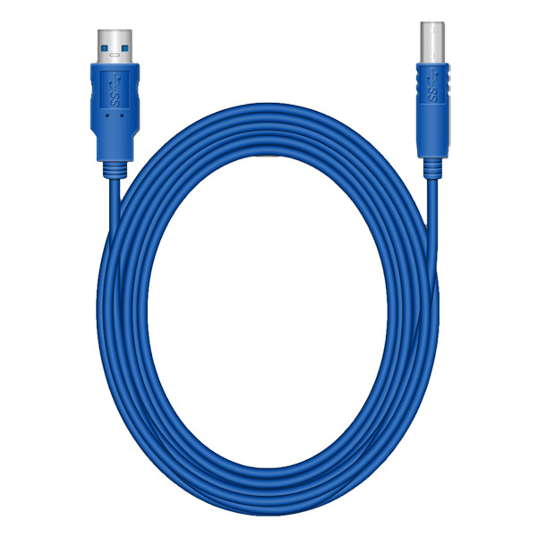 USB-B skrivarkabel (USB 3.0) | 5m | blå $$ MRCS150 361030 - 1