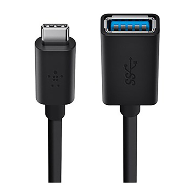 USB-C till USB-A adapter, svart F2CU036btBLK 360296 - 1