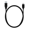 USB-C till USB-A kabel, 1.2m svart, USB 3.0 MRCS160 361059