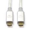 USB-C till USB-C 3.2 kabel | Nedis | 1m vit