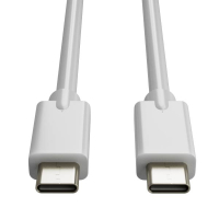 USB-C till USB-C kabel 2m | 240W | 123ink | vit 302270