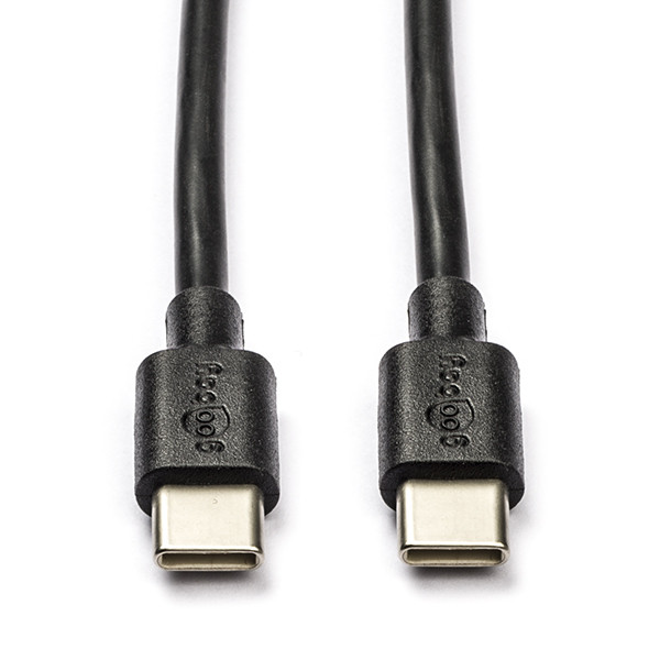 USB-C till USB-C kabel (USB 2.0) | 0,5m svart 66316 K010214073 - 1