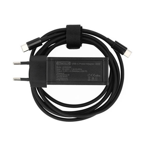 USB-laddare 45W | USB-C | svart | 123ink AHP00783 - 2