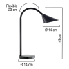 Unilux LED skrivbordslampa | Unilux Sol | svart 400077402 237821 - 2