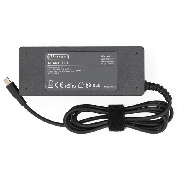 Universaladapter USB-C 20V | 4,5A | 90W (varumärket 123ink) ADR00273 - 2