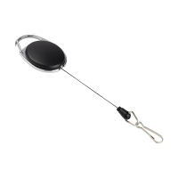 Utdragbar jojo med karbinhake | svart | 123ink 302568