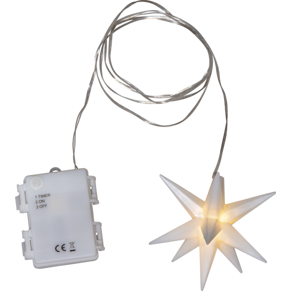 Utonhusdekoration Alice Mini 3D Stjärna | vit [Star Trading] 505-13 501860 - 1