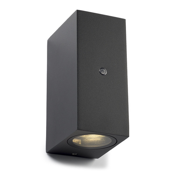 Vägglampa 2xGU10 | Avalon Up & Down | IP44 | sensor | svart [123ink] LDR08522 - 1