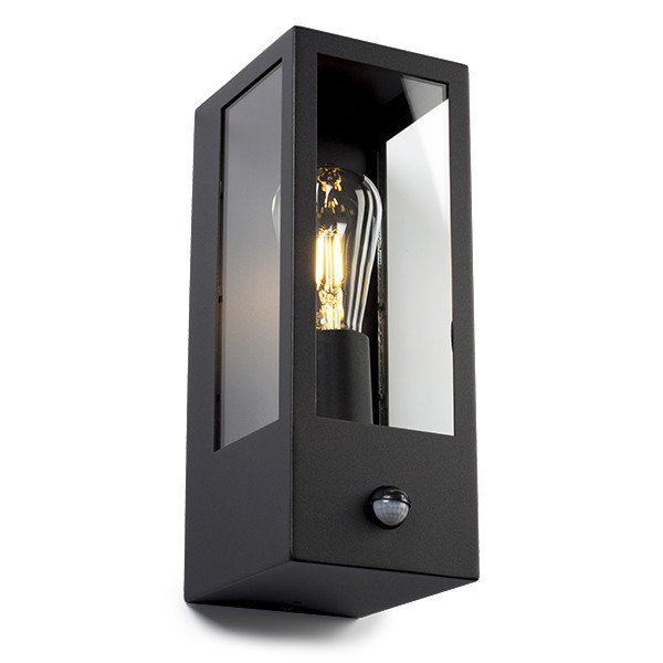 Vägglampa E27 | Manhattan | IP44 | sensor | svart [123ink] LDR08528 - 1