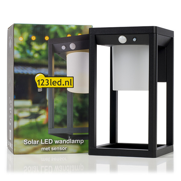 Vägglampa solcell | Kingsbridge | IP54 | sensor | svart [123ink] LDR08540 - 2