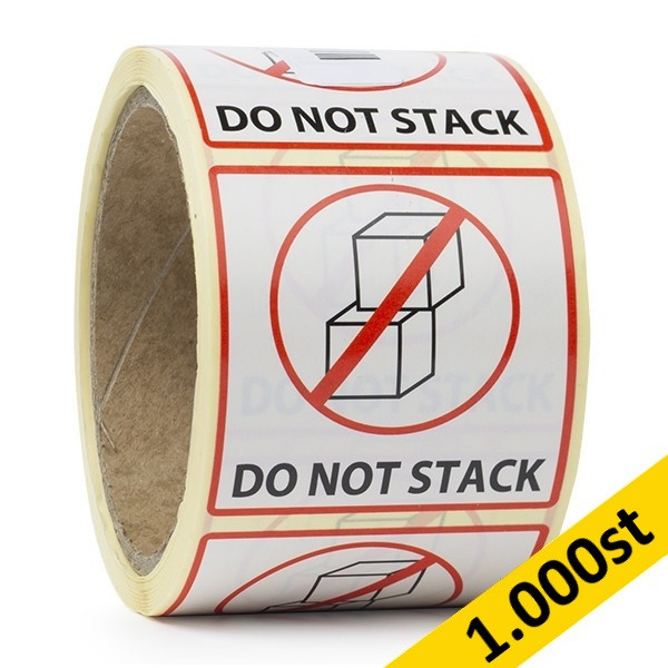 Varningsetiketter "DO NOT STACK" | 123ink | 1,000st 035229 - 1