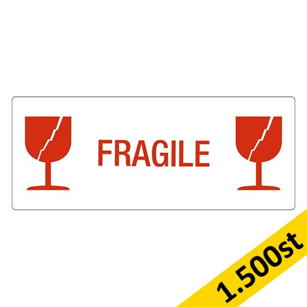 Varningsetiketter "FRAGILE" | 123ink | 1,500st 302351 - 1