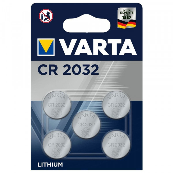 Varta CR2032 / DL2032 / 2032 Lithium knappcellsbatteri 5-pack 5004LC BR2032 CD2032 CR2032 CR2032H AVA00261 - 1