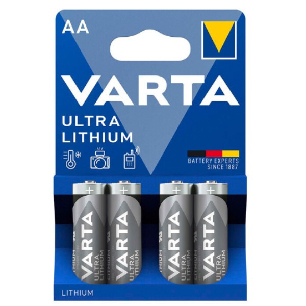 Varta Lithium Ultra AA | FR6 batteri | 4-pack 15A 15AC 7524 815 AL-AA AVA00143 - 1