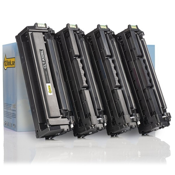 Varumärket 123ink ersätter Samsung CLT-506L toner 4-pack  130139 - 1