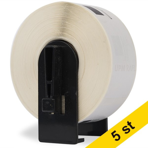 Varumärket 123ink ersätter Brother DK-11201 etiketter | svart text - vit etikett | 90mm x 29mm | 5st 653060 - 1