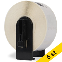 Varumärket 123ink ersätter Brother DK-11201 etiketter | svart text - vit etikett | 90mm x 29mm | 5st DK11201C 650500