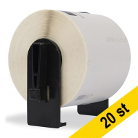 Varumärket 123ink ersätter Brother DK-11202 fraktetiketter | svart text - vit etikett | 100mm x 62mm | 20st  089300