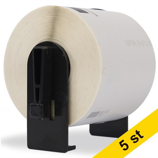 Varumärket 123ink ersätter Brother DK-11202 fraktetiketter | svart text - vit etikett | 100mm x 62mm | 5st 653061 - 1