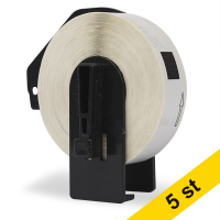 Varumärket 123ink ersätter Brother DK-11203 etiketter | svart text - vit etikett | 87mm x 17mm | 5st DK11203C 650558