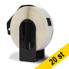 Varumärket 123ink ersätter Brother DK-11204 etiketter | svart text - vit etikett | 54mm x 17mm | 20st 089286 - 1