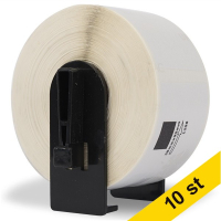 Varumärket 123ink ersätter Brother DK-11208 adressetiketter | svart text - vit etikett | 90mm x 38mm | 10st [3kg] DK11208C 650520