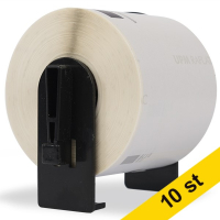 Varumärket 123ink ersätter Brother DK-11209 adressetiketter | svart text - vit etikett | 29mm x 62mm | 10st DK11209C 650516
