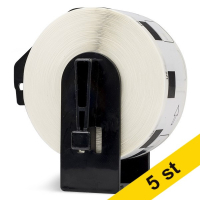 Varumärket 123ink ersätter Brother DK-11221 etiketter | svart text - vit etikett | 23mm x 23mm | 5st 653065