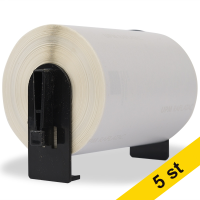 Varumärket 123ink ersätter Brother DK-11240 etiketter | svart text - vit etikett | 102mm x 51mm | 5st DK11240C 650656