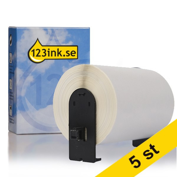 Varumärket 123ink ersätter Brother DK-11247 fraktetiketter | svart text - vit etikett | 164mm x 103mm | 5st 653066 - 1