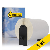 Varumärket 123ink ersätter Brother DK-11247 fraktetiketter | svart text - vit etikett | 164mm x 103mm | 5st 653066