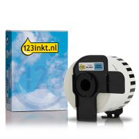 Varumärket 123ink ersätter Brother DK-22205 etiketter | svart text - blå etikett | 62mm x 30.48m 080803