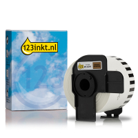 Varumärket 123ink ersätter Brother DK-22205 etiketter | svart text - brun etikett | 62mm x 30.48m 080808