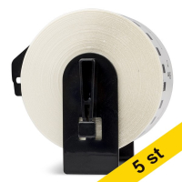 Varumärket 123ink ersätter Brother DK-22223 etiketter | svart text - vit etikett | 50mm x 30.48m | 5st 653070