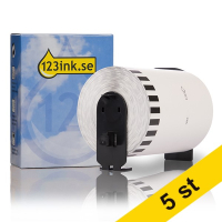Varumärket 123ink ersätter Brother DK-22246 etiketter | svart text - vit etikett | 103mm x 30.48m | 5st DK22246C 650657