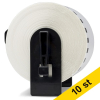 Varumärket 123ink ersätter Brother DK-44205 etiketter | svart text - vit etikett | 62mm x 30.48m | 10st 650536 - 1