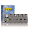 Varumärket 123ink ersätter Brother HGe-251V5 | svart text - vit märkband  | 24mm x 8m | 5-pack 080915 - 1