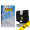 Varumärket 123ink ersätter Brother HSe-221 krympslang | svart text - vit tejp | 9mm x 1.5m | 5st