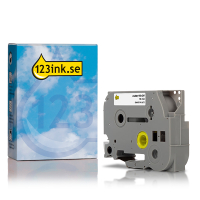 Varumärket 123ink ersätter Brother HSe-241 krympslang | svart text - vit märkband  | 18mm x 1.5m 088889