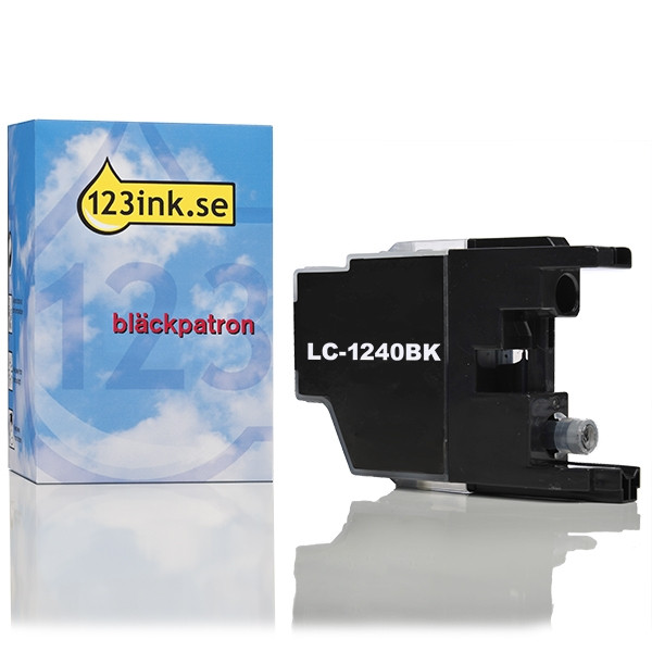 Varumärket 123ink ersätter Brother LC1240BK svart bläckpatron LC1240BKC 029041 - 1