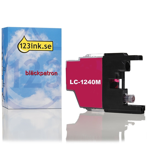 Varumärket 123ink ersätter Brother LC1240M magenta bläckpatron LC1240MC 029049 - 1