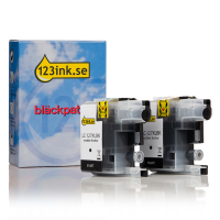 Varumärket 123ink ersätter Brother LC127XLBKBP2 svart bläckpatron 2-pack LC-127XLBKBP2C 132132
