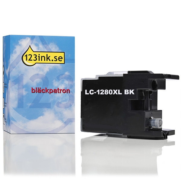 Varumärket 123ink ersätter Brother LC1280XLBK svart bläckpatron hög kapacitet LC1280XLBKC 029057 - 1