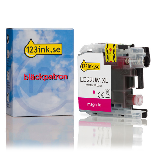 Varumärket 123ink ersätter Brother LC22UM XL magenta bläckpatron LC-22UMC 350033 - 1