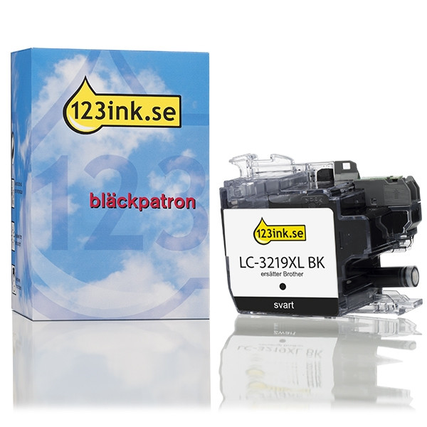 Varumärket 123ink ersätter Brother LC3219XLBK svart bläckpatron hög kapacitet LC3219XLBKC 028909 - 1
