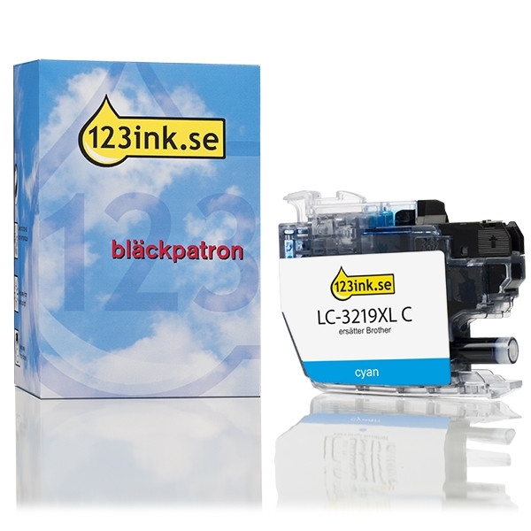 Varumärket 123ink ersätter Brother LC3219XLC cyan bläckpatron hög kapacitet LC3219XLCC 028911 - 1
