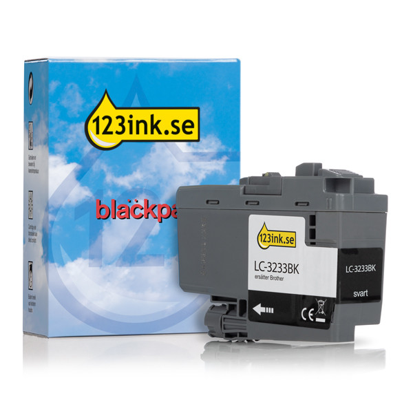 Varumärket 123ink ersätter Brother LC3233BK svart bläckpatron LC3233BKC 051203 - 1